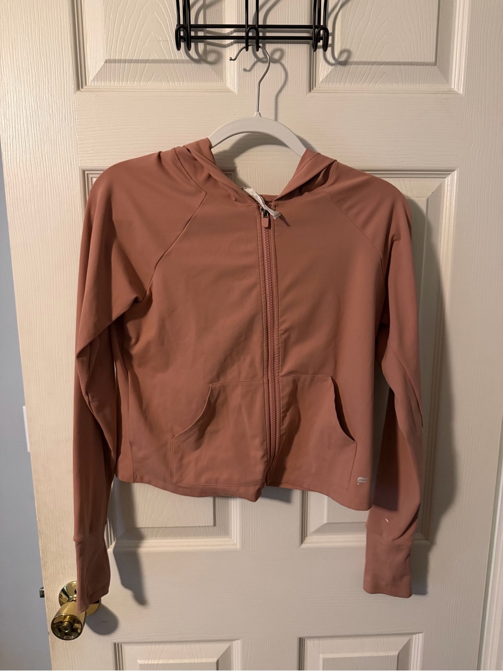 Women’s Lightweight Zip Hoodie Jacket - Dusty Rose crop fabletics